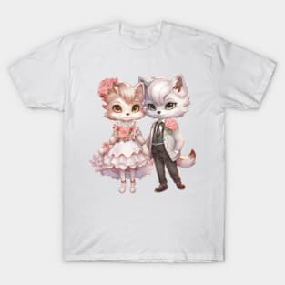 Wolf Couple Gets Married T-Shirt